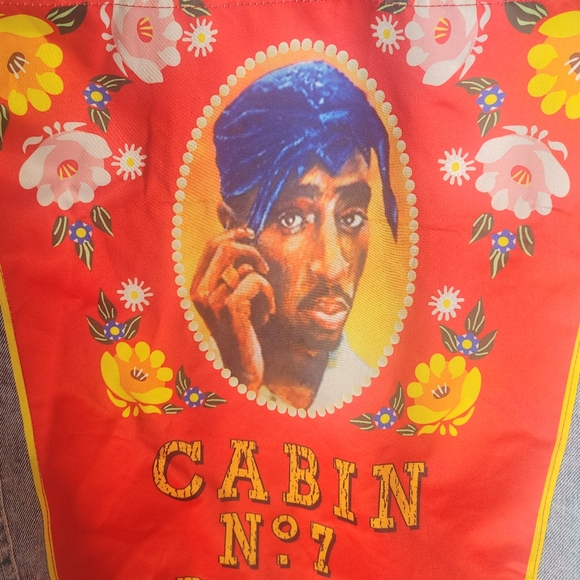 NWOT Oversized Tupac Denim Jean Jacket - Picture 3 of 4